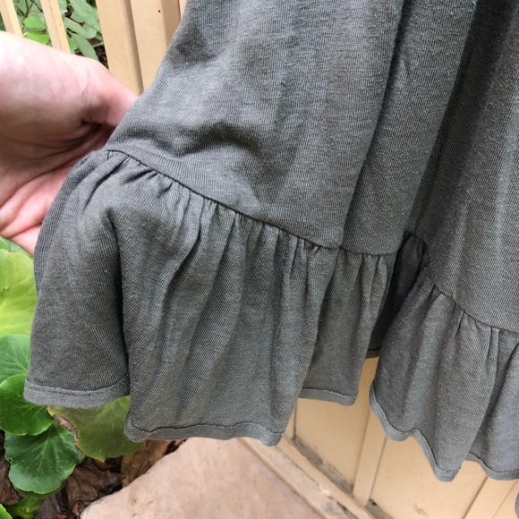 Free People Olive Button Down Top - Picture 5 of 8